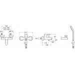 Roca L20 E2: 中身面盆、浴缸龍頭及花灑企柱套裝